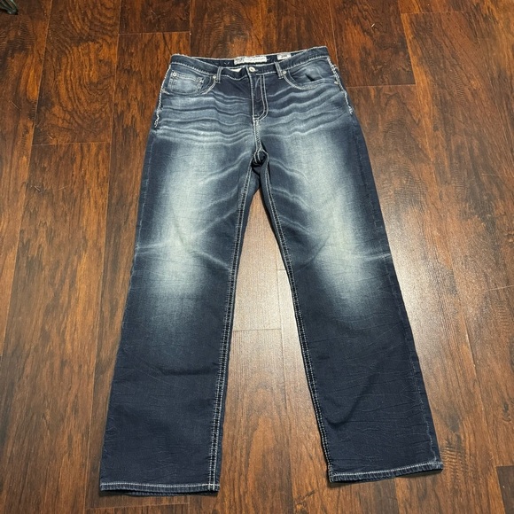 BKE Denim Tyler Straight Men's Blue Jeans Y2K Vintage Size 34R - Picture 1 of 14